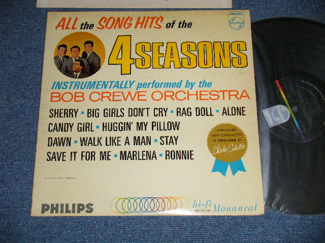 画像1: BOB CREWE ORCHESTRA - ALL THE SONG HITS OF THE 4 FOUR SEASONS (Ex++, Ex/Ex+ Looks:Ex++) / 1964 US AMERICA ORIGINAL MONO Used LP 