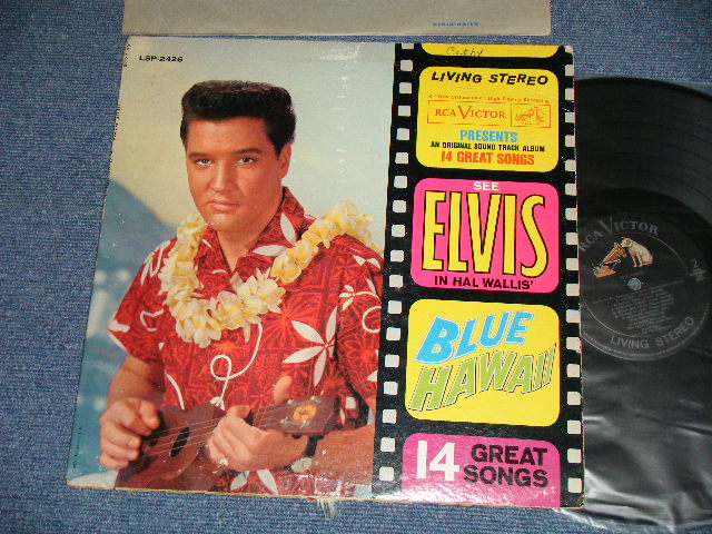 画像1: ELVIS PRESLEY -  BLUE HAWAII : (  Matrix # A) M2 PP 2998-1S     B) M2 PP 2999-1S )  (Ex/Ex+ EDSP ) /1962 Version US AMERICA ORIGINAL 1st Press "SILVER RCA VICTOR logo on Top & Living Stereo Label" STEREO  Used LP