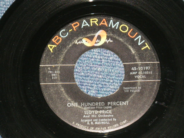 画像1: LLOYD PRICE - ONE HUNDRED PERCENT : SAY, I'M THE ONE (Ex++/Ex++)  / 1961 US AMERICA ORIGINAL Used  7" SINGLE  