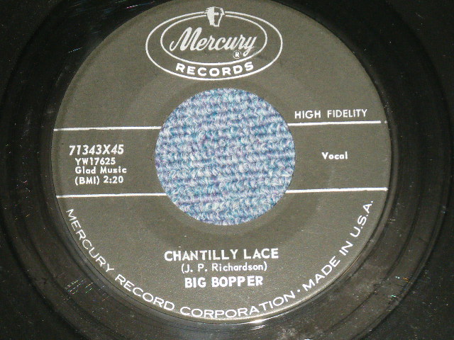 画像1: BIG BOPPER - CHANTILLY LACE : PURPLE PEOPLE EATER ( MINT-/MINT-) / 1958 US AMERICA Original Used 7" Single