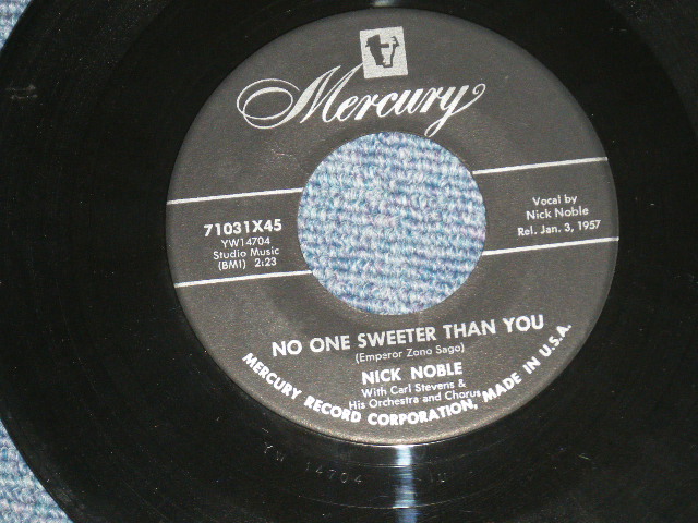 画像1: NICK NOBLE - NO ONE SWEETER THANK YOU : I'M A VISITOR  (Ex++/Ex++) / 1960's US AMERICA ORIGINAL  Used 7" SINGLE 