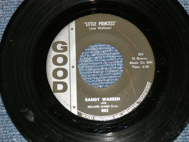画像1: RANDY WARREN ( BOY Vocal with Chorus from Minor Label) - LITTLE PRINCESS (DREAMY TEEN-POP) : DREAM GIRL (UP-TEMPO TEEN-POP)  ( Ex+/Ex+) / Late 1950's  US AMERICA  ORIGINAL Used 7" SINGLE 