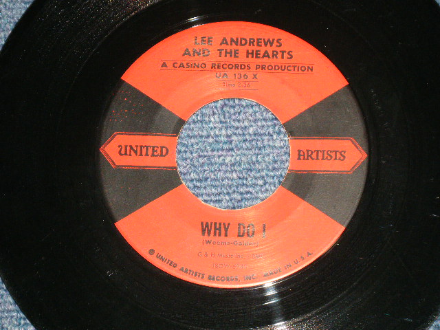 画像1: LEE ANDREWS And The HEARTS - WHY DO I : GLAD TO BE HERE (Ex+/Ex++) / 1958 US AMERICA ORIGINAL Used 7" SINGLE 