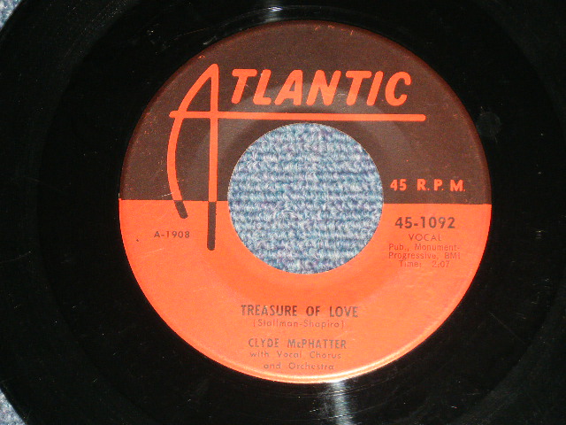 画像1: CLYDE McPHATTER(DRIFTERS/DOMINOS) - TREASURE OF LOVE : WHEN YOU'RE SINCERE (Ex+++/Ex+++ ) / 1956 US AMERICA ORIGINAL Used 7" Single  