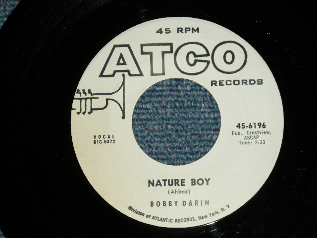 画像1: BOBBY DARIN - NATURE BOY : LOOK FOR MY TRUE LOVE  ( Ex+++/Ex+++) / 1964 US AMERICA ORIGINAL "WHITE LABEL PROMO"  Used  7" Single 