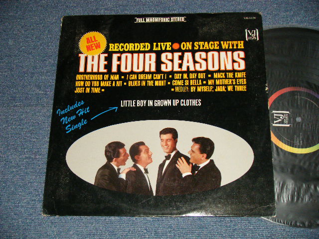 画像1: THE 4 FOUR SEASONS - ON STAGE WITH THE 4 FOUR SEASONS ; RECORDED LIVE (Ex+/Ex++ EDSP)   / 1965 US AMERICA ORIGINAL STEREO used LP