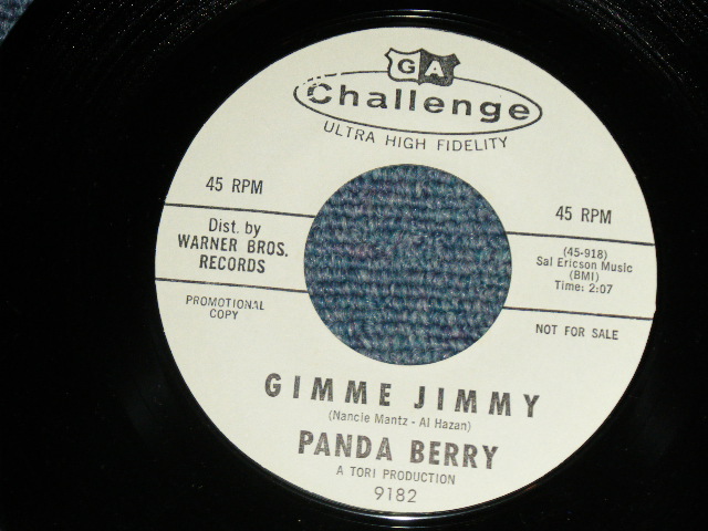 画像1: PANDA BERRY - A) GIMMY JIMMY  B) ONE OF THESE DAYS   (Ex+++/Ex+++) / 1963 US AMERICA Original  "WHITE LABEL PROMO" Used 7" Single 