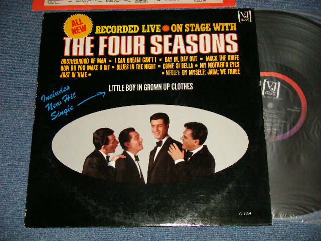 画像1: THE 4 FOUR SEASONS - ON STAGE WITH THE 4 FOUR SEASONS ; RECORDED LIVE (Ex++/Ex+++)   / 1965 US AMERICA ORIGINAL MONO used LP