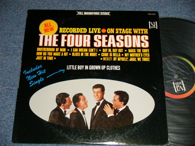 画像1: THE 4 FOUR SEASONS - ON STAGE WITH THE 4 FOUR SEASONS ; RECORDED LIVE (Ex+++/Ex+++)   / 1965 US AMERICA ORIGINAL STEREO used LP