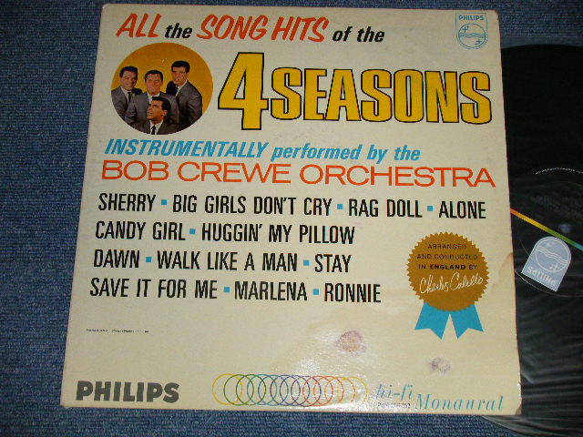 画像1: BOB CREWE ORCHESTRA - ALL THE SONG HITS OF THE 4 FOUR SEASONS (Ex/Ex+++) / 1964 US AMERICA ORIGINAL MONO Used LP 