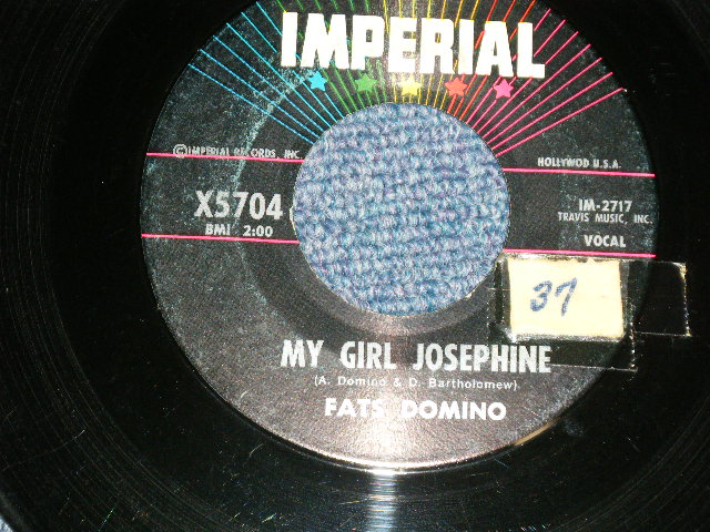画像1: FATS DOMINO -  A) MY GIRL JOSEPHINE  B) NATURAL BORN LOVER ( Ex++/Ex++ STOL )  / 1960 US AMERICA Used 7" Single 