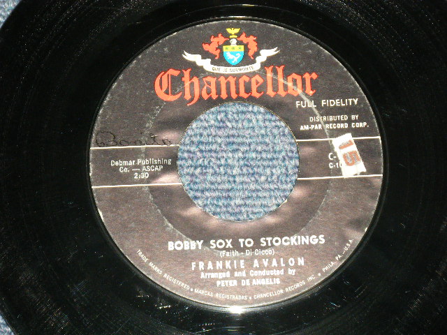 画像1: FRANKIE AVALON - A)BOBBY SOX TO STOCKING B) A BOY WITHOUT A GIRL (Ex++/Ex++ STOL, WOL) / 1959 US AMERICA Original Used 7" Single 