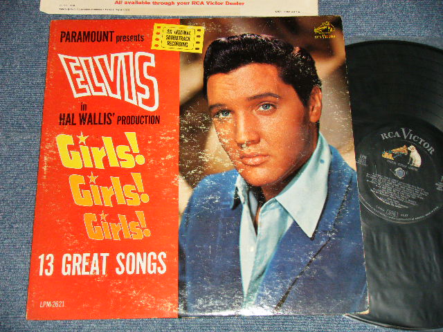画像1: ELVIS PRESLEY - GIRLS! GIRLS! GIRLS!  (MATRIX # A) N22P-3293-5S B) N22P-3294-5S )  (Ex-/Ex  EDSP) / 1962 US AMERICA 1st Press "SILVER RCA VICTOR LOGO & LONG PLAY at bottom Label" MONO Used LP