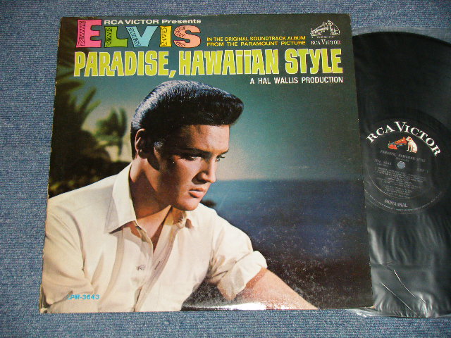 画像1: ELVIS PRESLEY - PARADISE HAWAIIAN STYLE (MATRIX # A) TPRM 3844-1S   B) TPRM 3845-1S   )  (Ex+/Ex+) / 1966 US AMERICA ORIGINAL 1st Press "WHITE RCA VICTOR MONAURAL at bottom Label" MONO Used LP