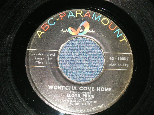 画像1: LLOYD PRICE - A) WONT'CHA COME HOME B) COME INTO MY HEART (Ex+/Ex+)  / 1960 US AMERICA ORIGINAL Used  7" SINGLE  