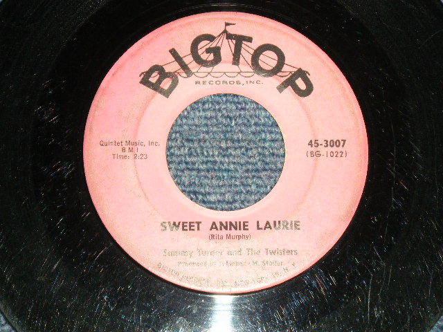 画像1: SAMMY TURNER and The TWISTERS - A) SWEET ANNIE LAURIE  B) THUNDERBOLT  (VG+/VG+) / 1959 US AMERICA Original "PINK LABEL PROMO" Used 7" inch Single  