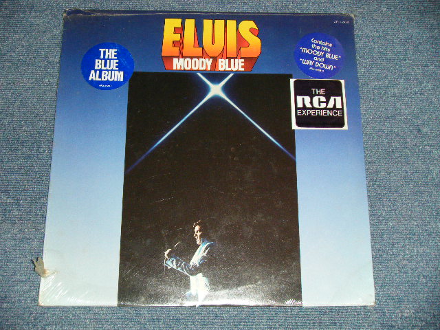 画像1: ELVIS PRESLEY - ELVIS MOODY BLUE  (SEALED CUT OUT) / 1977 US AMERICA ORIGINAL "BLUE WAX?" "BRAND NEW SEALED" LP 