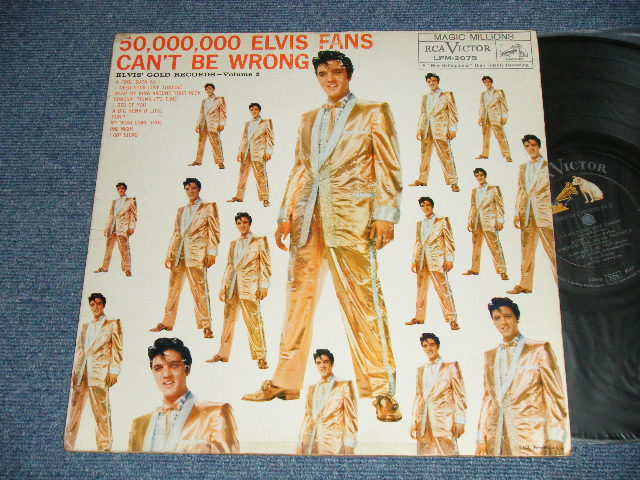 画像1: ELVIS PRESLEY - ELVIS' GOLDEN RECORDS - VOL.2 : 50,000,000 ELVIS FANS CAN'T BE WRONG (MATRIX # A) K2PP-2713-8S  B)K2PP-2714-5S  )  (EEx/Ex++ Looks:Ex+ Tape seam) /1960 US AMERICA ORIGINAL 1st Press "SILVER RCA VICTOR logo on Top & LONG PLAY at BOTTOM Label" MONO Used LP