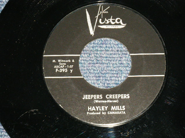 画像1: HAYLEY MILLS - A) JEEPERS CREEPERS  B) JOHNNY JINGO (Ex++/Ex++) / 1962 US AMERICA ORIGINAL Used 7" Single 