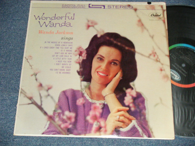画像1: WANDA JACKSON - WONDERFUL WANDA( Ex+Ex+++) / 1962 US AMERICA ORIGINAL "BLACK with RAINBOW CAPITOL LOGO on TOP Label" STEREO Used  LP