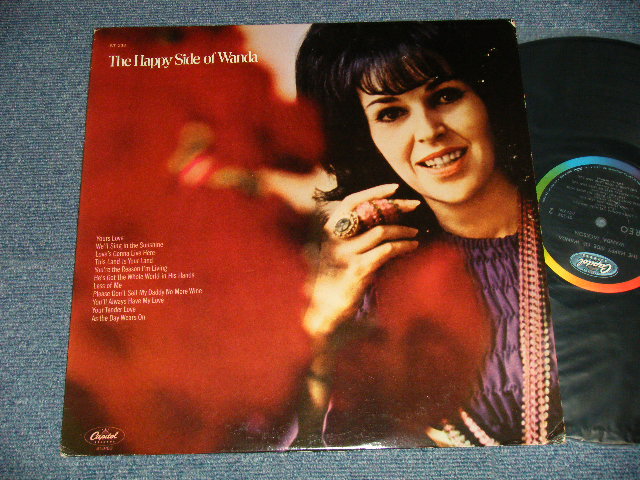 画像1: WANDA JACKSON - THE HAPPY SIDE OF WANDA ( Ex+++Ex++ EDSP) / 1969 US AMERICA ORIGINAL "BLACK with RAINBOW CAPITOL LOGO on TOP Label" STEREO Used  LP