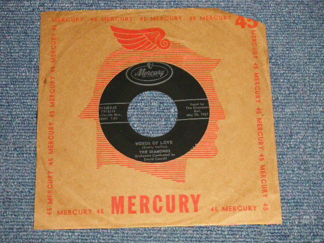 画像1: The DIAMONDS- A) WORDS OF LOVE (Buddy Holly song) B) DON'T SAY GOODBYE (Ex++/Ex++) / 1957 US AMERICA ORIGINAL "BLACK Label Version"  Used 7"SINGLE  