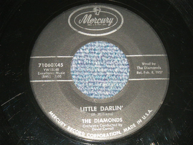 画像1: The DIAMONDS- A) LITTLE DARLIN'  B) FAITHFUL AND TRUE (Ex/Ex) / 1957 US AMERICA ORIGINAL "BLACK Label Version"  Used 7"SINGLE  