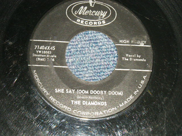 画像1: The DIAMONDS- A) SHE SAY (OOM DOOBY DOOM)  B) FROM THE BOTTOM OF MY HEART (VG/VG) / 1959 US AMERICA ORIGINAL "BLACK Label Version"  Used 7"SINGLE  