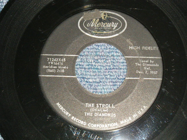 画像1: The DIAMONDS- A) THE STROLL  B) LAND OF BEAUTY (VG+++/VG+++ STOL) / 1957 US AMERICA ORIGINAL "BLACK Label Version"  Used 7"SINGLE  