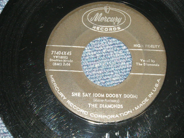 画像1: The DIAMONDS- A) SHE SAY (OOM DOOBY DOOM)  B) FROM THE BOTTOM OF MY HEART (VG+++/VG+++) / 1959 US AMERICA ORIGINAL "BLACK Label Version"  Used 7"SINGLE  