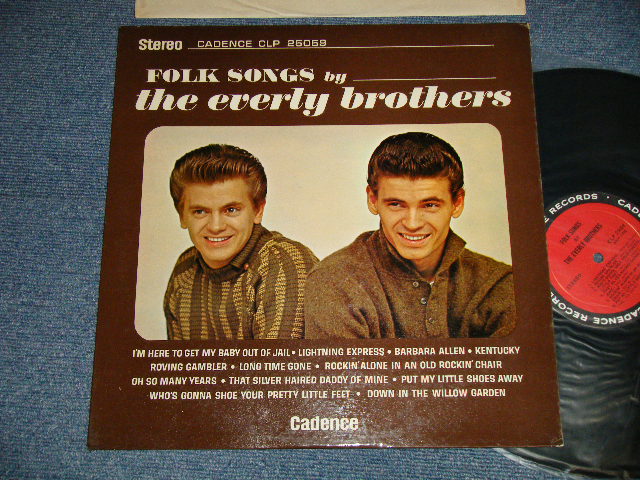 画像1: The EVERLY BROTHERS - FOLK SONGS BY (Ex++/Ex, Ex+++) / 1963 US AMERICA ORIGINAL "RED with BLACK RING Label" "1st Press on STEREO Version" Used LP