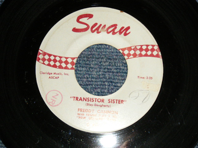 画像1: FREDDY CANNON - A) TRANSISTER SISTER   B) WALK TO THE MOON  (Ex/Ex) / 1961 US AMERICA ORIGINAL Used 7" Single 