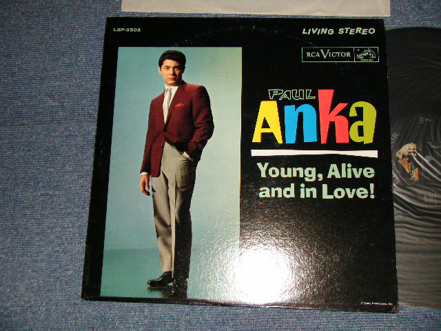 画像1: PAUL ANKA - YOUNG, ALIVE AND IN LOVE! (with PORTRAIT OF PAUL ANKA on BACK COVER STYLE) (Ex++/Ex+++) /1962 US AMERICA ORIGINAL 2nd Press Jacket  MONO Used LP