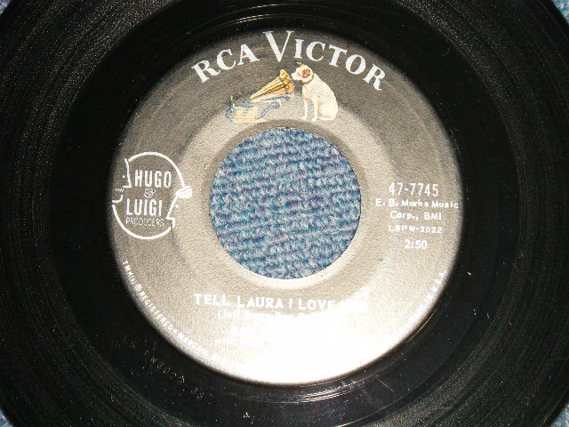 画像1: RAY PETERSON - A) TELL LAURA I LOVE HER  B) WEDDING DAY (Ex+/Ex / 1960 US AMERICA ORIGINAL Used 7" 45rpm Single 