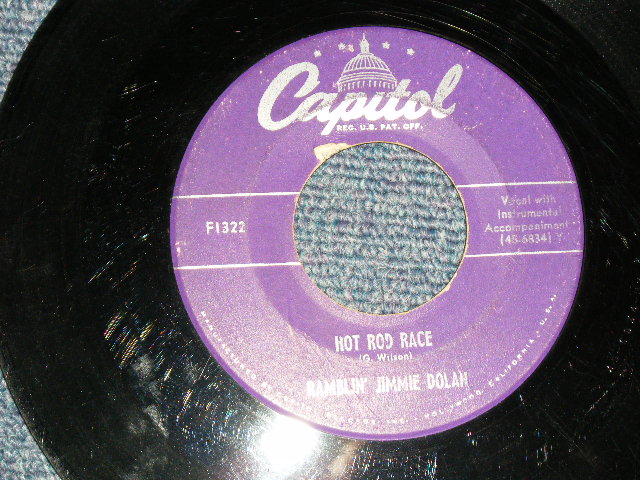 画像1: RAMBLIN' JIMMIE DOLAN - A) HOT ROD RACE  B) WALKIN' WITH THE BLUES (VG+++/VG+++) / 1954 US AMERICA ORIGINAL Used 7" Single  