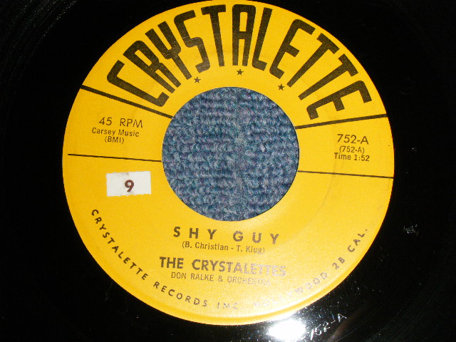 画像1: THE CRYSTALETTES - A)SHY GUY  B)PLEASE STAY AWAY (Ex+/Ex+) / 1962 US AMERICA Original Used 7" Single 