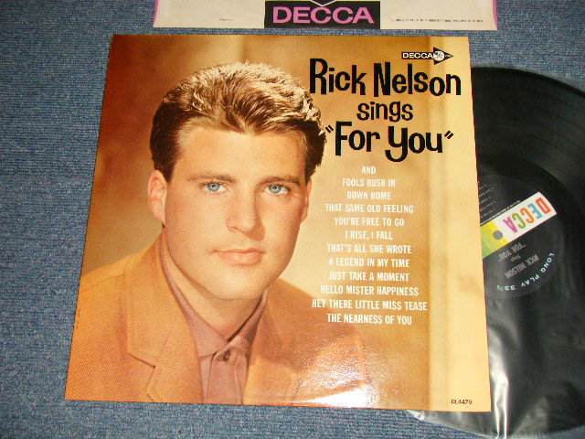 画像1: RICK NELSON - SINGS FOR YOU (MINT-/MINT-) / 1963 US AMERICA ORIGINAL MONO Used LP 