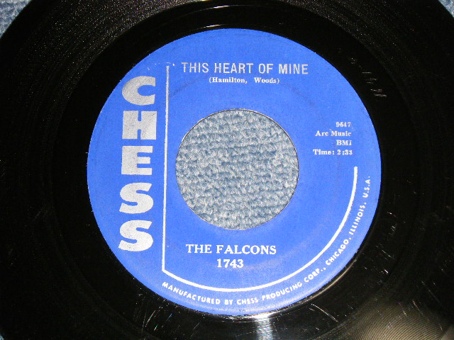 画像1: The FALCONS - A) THIS HEART OF MINE   B) JUST FOR YOUR LOVE (Ex+/Ex+)   / 1959 US AMERICA ORIGINAL Used 7"45rpm Single 