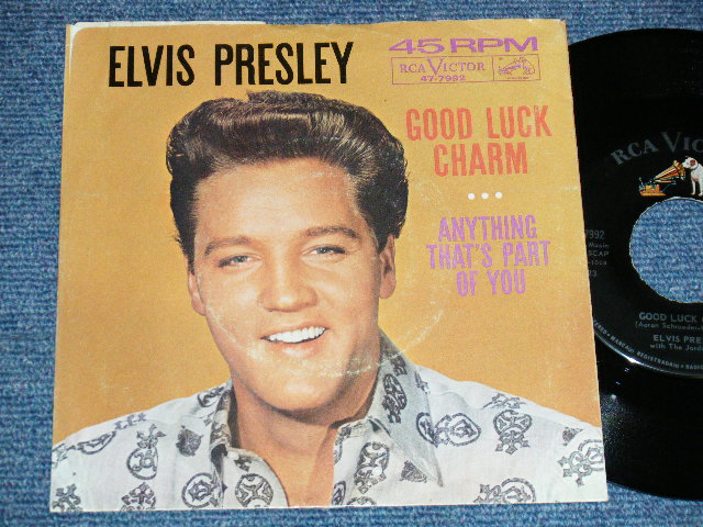 画像1: ELVIS PRESLEY - A)Good Luck Charm    B) Anything That's Part Of You (Ex++/Ex++ STOL) / 1962 US AMERICA ORIGINA Used 7" Single  with PS PICTURE SLEEVE