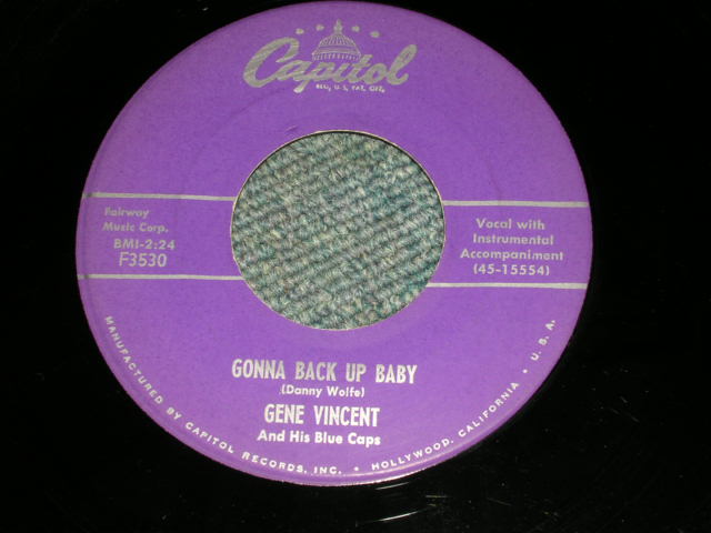 画像: GENE VINCENT - RACE WITH THE DEVIL / 1956 US ORIGINAL 7"Single 