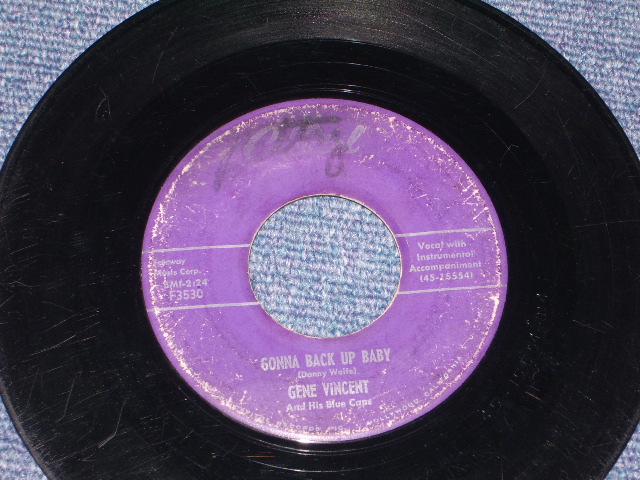 画像: GENE VINCENT - RACE WITH THE DEVIL ( VG/VG ) / 1956 US ORIGINAL 7"Single 