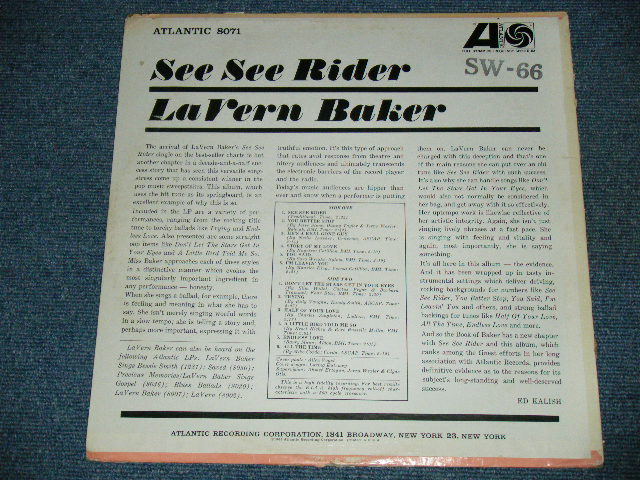 画像: LaVERN LA VERN BAKER - SEE SEE RIDER  Ex/Ex+++ ) / 1962 US ORIGINAL 2nd PRESS??? MONO LP 
