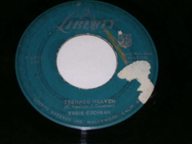 画像1: EDDIE COCHRAN - TEENAGE HEAVEN / 1959 US ORIGINAL 7" Single 