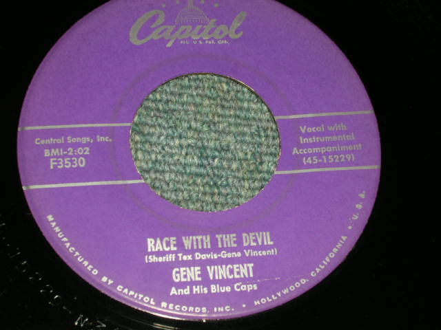 画像: GENE VINCENT - RACE WITH THE DEVIL / 1956 US ORIGINAL 7"Single 