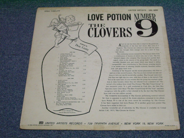 画像: THE CLOVERS - LOVE POTION NUMBER 9 / 1959 MONO US ORIGINAL LP  