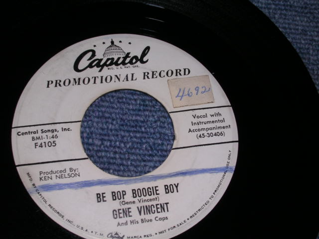画像: GENE VINCENT - SAY MAMA / 1958 US ORIGINAL White Label Promo 7"Single 