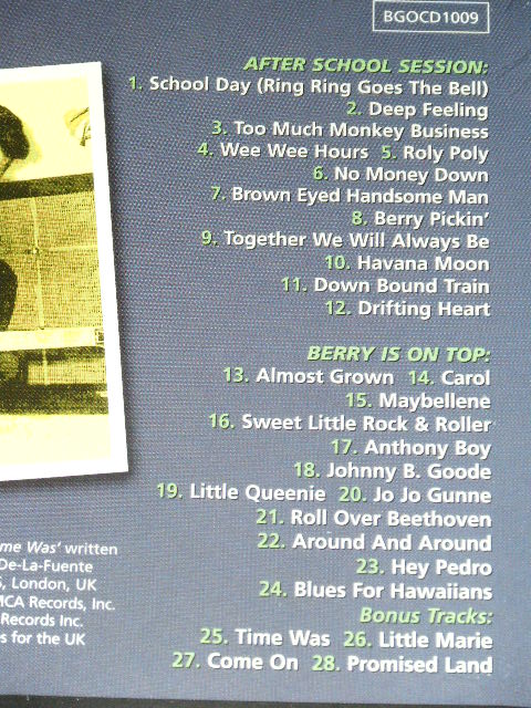 画像: CHUCK BERRY - AFTER SCHOOL SESSION + ...BERRY IS ON TOP ( 2 in 1 + Bonus ) / 2011UK  ORIGINAL Brand New SEALED CD 