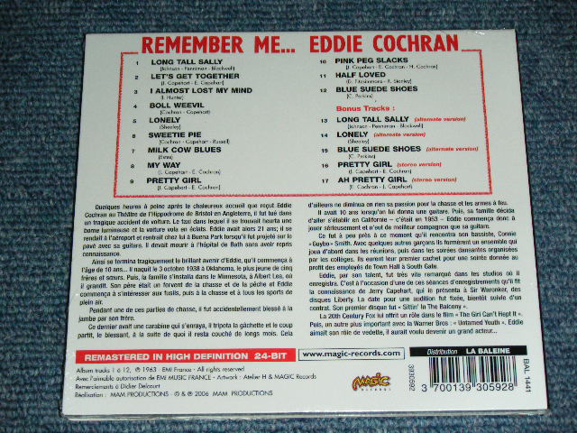 画像: EDDIE COCHRAN - REMEMBER ME ( ORIGINAL FRENCH  ALBUM + BONUS ) / 2006 FRANCE ORIGINAL Brand New Sealed CD 