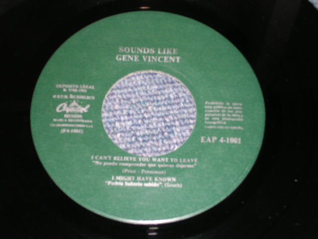 画像: GENE VINCENT - SOUND LIKE / 1980s SPAIN REISSUE 7"EP With PICTURE SLEEVE 