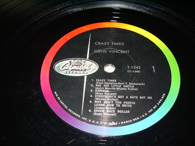 画像: GENE VINCENT - CRAZY TIMES ! / 1960 US ORIGINAL Rare! mono LP  